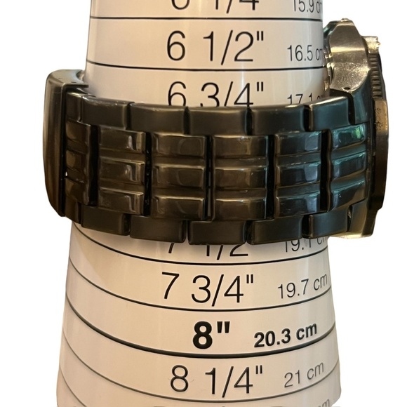 Relic Garrett All Stainless Steel Round Gray Black Men’s Sports Watch Working - Picture 8 of 8